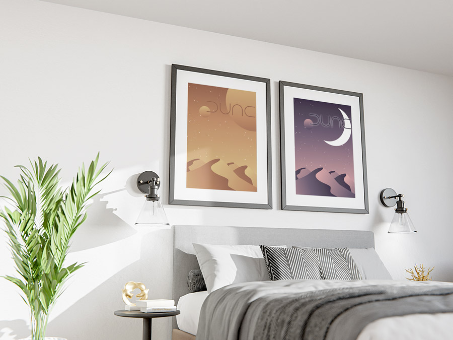 Fan art inspiré du film Dune - Dessin vectoriel (Inkscape)